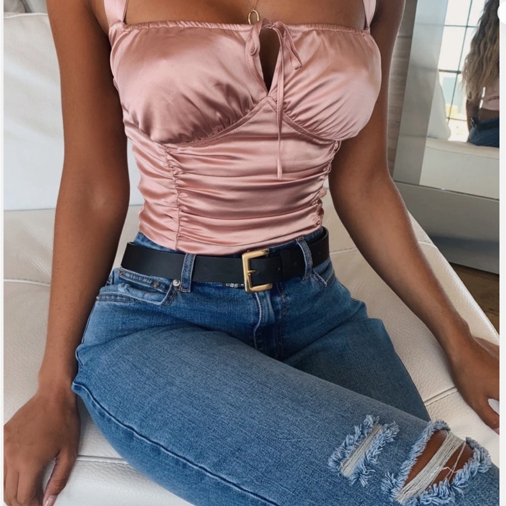 Tiger Mist Azalea Halter Top  Blush Size XS